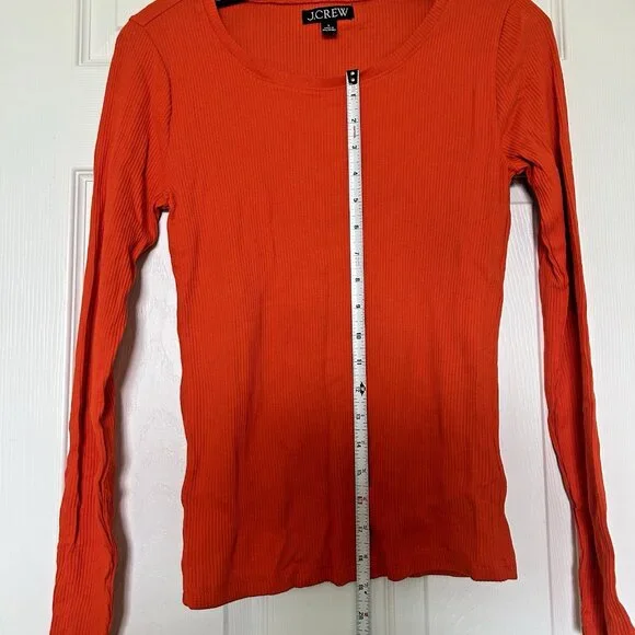 J Crew Lightweight Orange Sweater Small - Picture 5 of 5